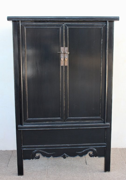 Tall Black 2 Door Cabinet